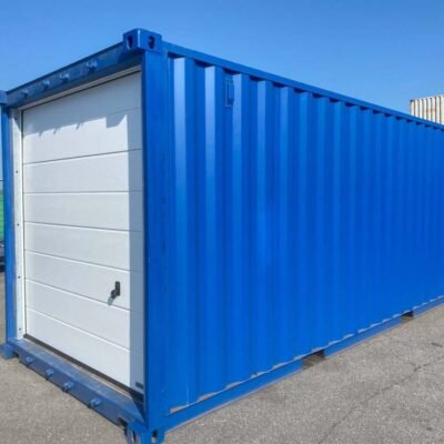 20ft Containergarage mit Rolltor RAL 5010