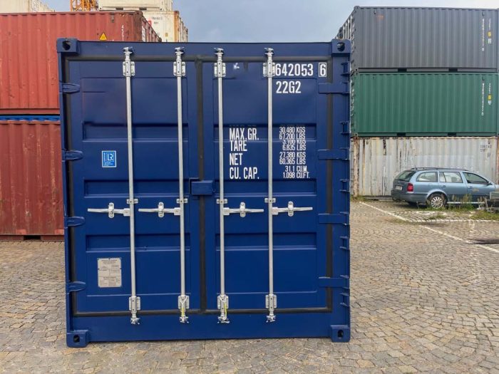 20ft Container mit seitlicher Öffnung Blau (4) 20ft Container mit seitlicher Öffnung Blau (4)
