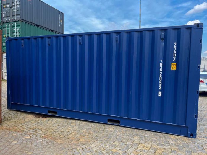 20ft Container mit seitlicher Öffnung Blau (6) 20ft Container mit seitlicher Öffnung Blau (6)