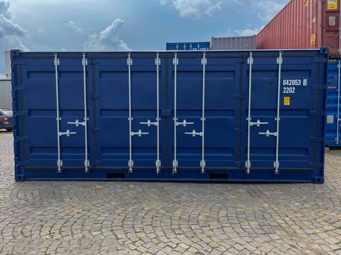 20ft Container mit seitlicher Öffnung Blau (7) 20ft Container mit seitlicher Öffnung Blau (7)