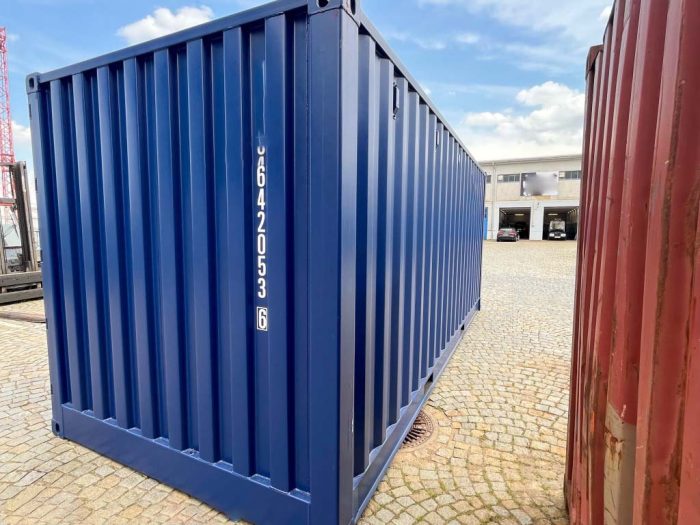 20ft Container mit seitlicher Öffnung Blau (8) 20ft Container mit seitlicher Öffnung Blau (8)