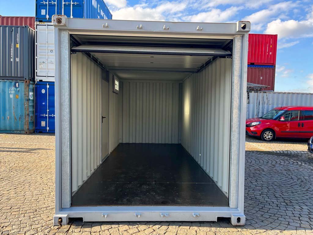 20ft container garage mit roller shutter