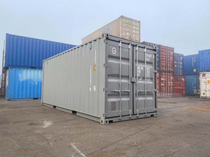 Gebrauchter 20ft Container Verkehrsgrau (1)