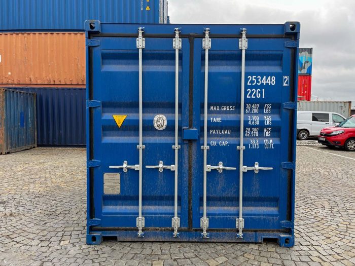 Gebrauchter 20ft-Versandcontainer Blau (13) Gebrauchter 20ft-Versandcontainer Blau (13)