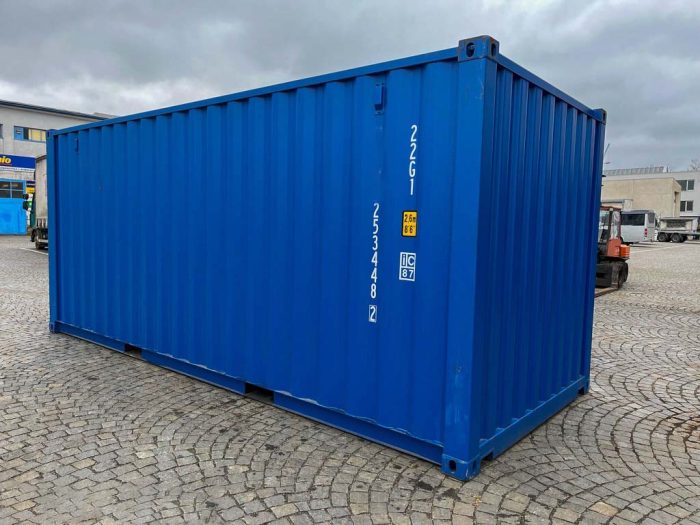 Gebrauchter 20ft-Versandcontainer Blau (2) Gebrauchter 20ft-Versandcontainer Blau (2)