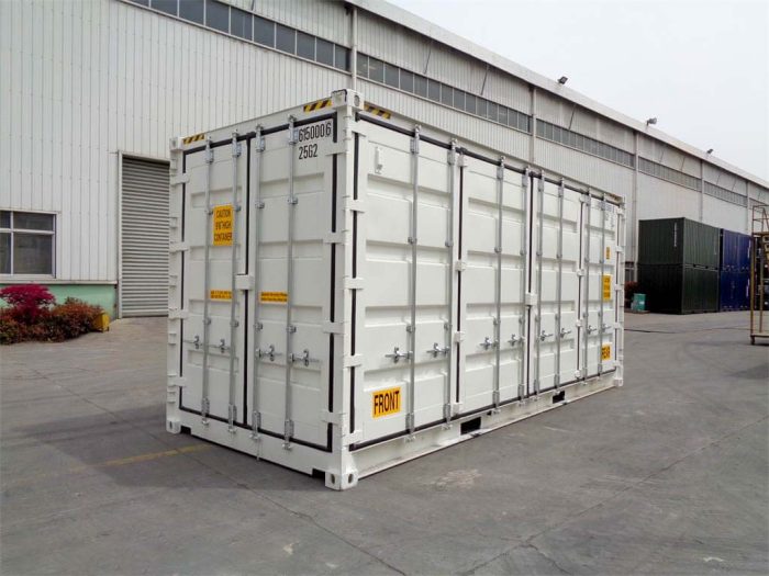 20 Fuß High Cube Container mit offener Seite RAL 9010 (2)