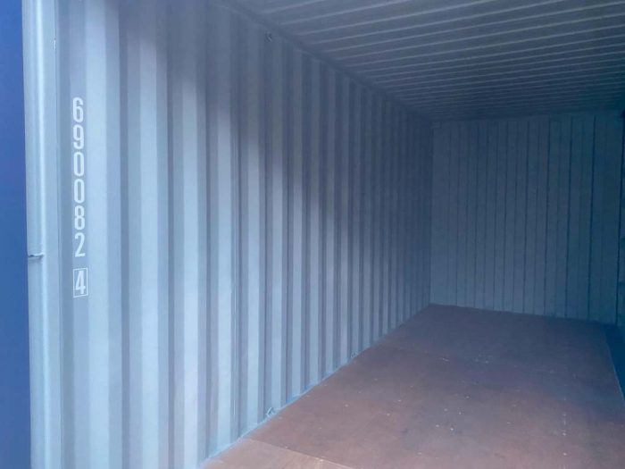 20 Fuß High Cube Container mit offener Seite, kobaltblau (2) 20 Fuß High Cube Container mit offener Seite, kobaltblau (2)