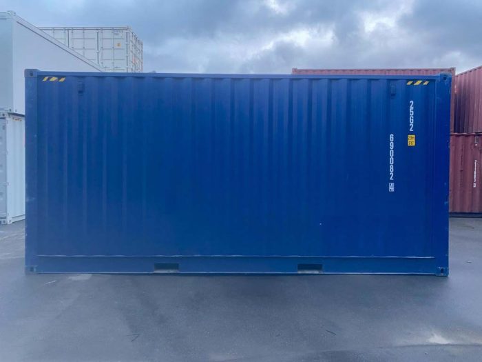 20 Fuß High Cube Container mit offener Seite, kobaltblau (4) 20 Fuß High Cube Container mit offener Seite, kobaltblau (4)