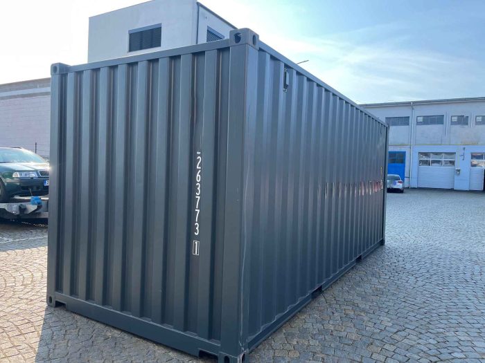 20 Fuß Seecontainer kaufen, Anthrazitgrau 20 Fuß Seecontainer kaufen, Anthrazitgrau