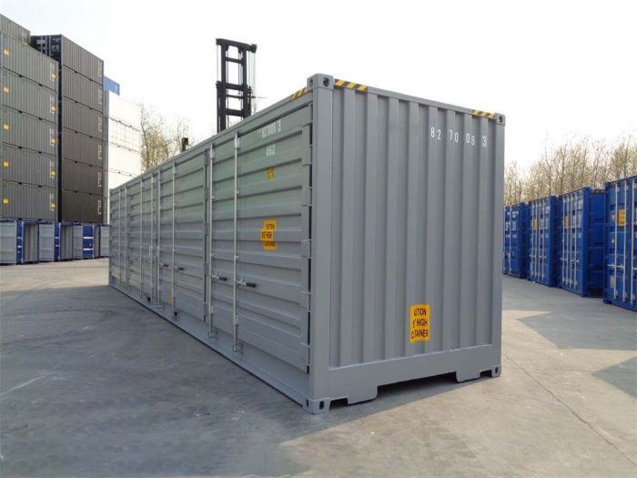 40ft High Cube Open Side container IICL6 Prague, 827 006-3, RAL 7042 (2) 40ft High Cube Open Side container IICL6 Prague, 827 006-3, RAL 7042 (2)