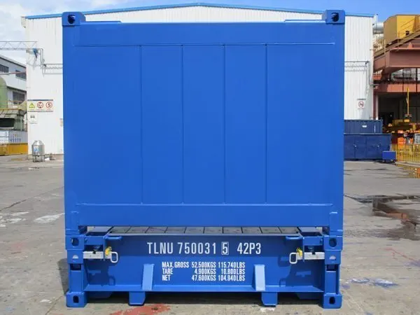 40 Fuß Flatrack Container mit klappbaren Stirnwänden 40 Fuß Flatrack Container mit klappbaren Stirnwänden