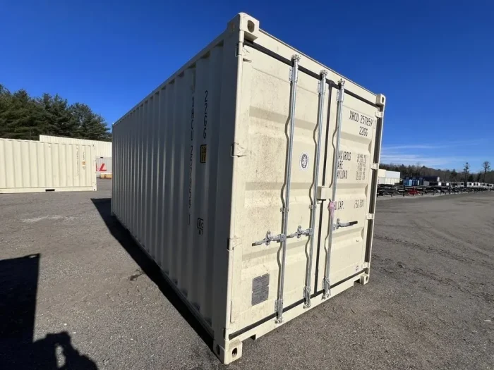 20 Fuß One Trip Lagercontainer in Beige mit Seitentüren 20 Fuß One Trip Lagercontainer in Beige mit Seitentüren